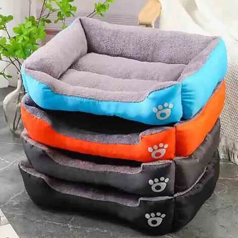 Grand lit pour chat et chien, maison chaude et confortable pour chien, nid en coton PP doux, panier pour chien, tapis universel imperméable pour chat - Animaleriex