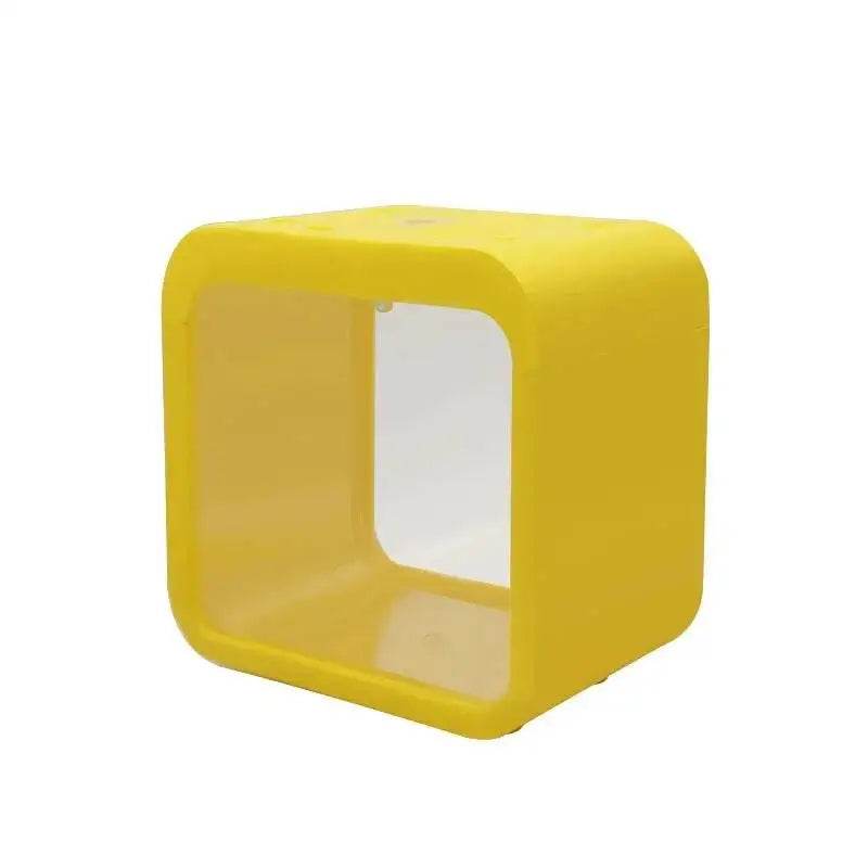 Transparent petit Aquarium créatif lumière LED Aquarium poissons blocs de construction isolé boîte réservoir pour reproduire l'alimentation Betta poisson rouge - Animaleriex