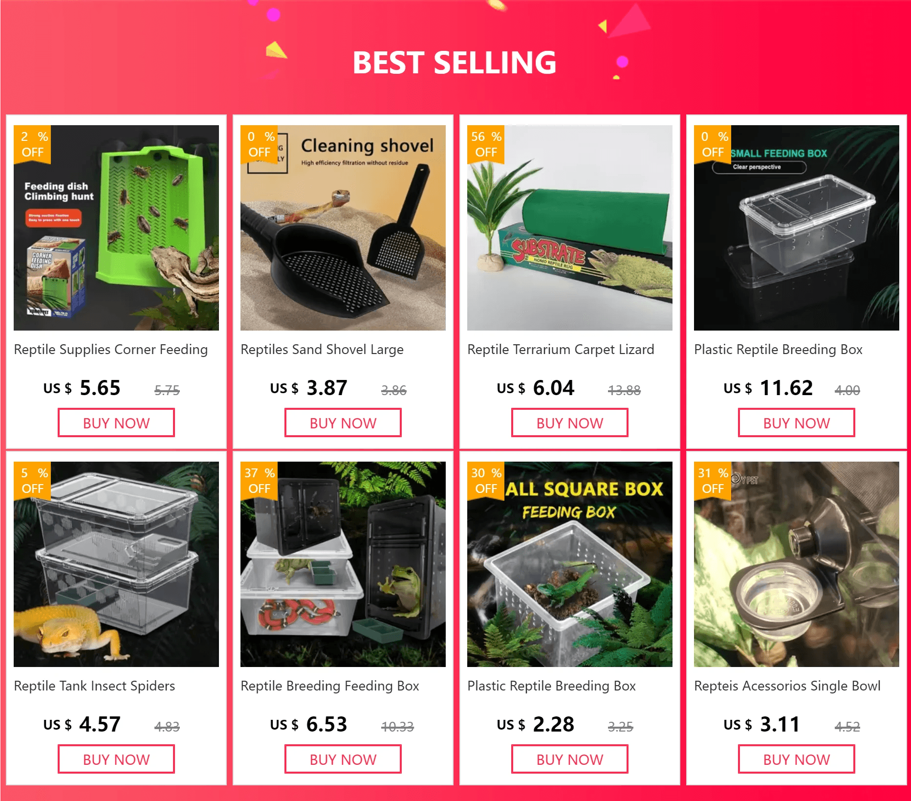 Cage d'élevage de reptiles en plastique transparent, vivariums avec balcon, fournitures de lézard, bivarium pour insectes, araignées, tortues - Animaleriex