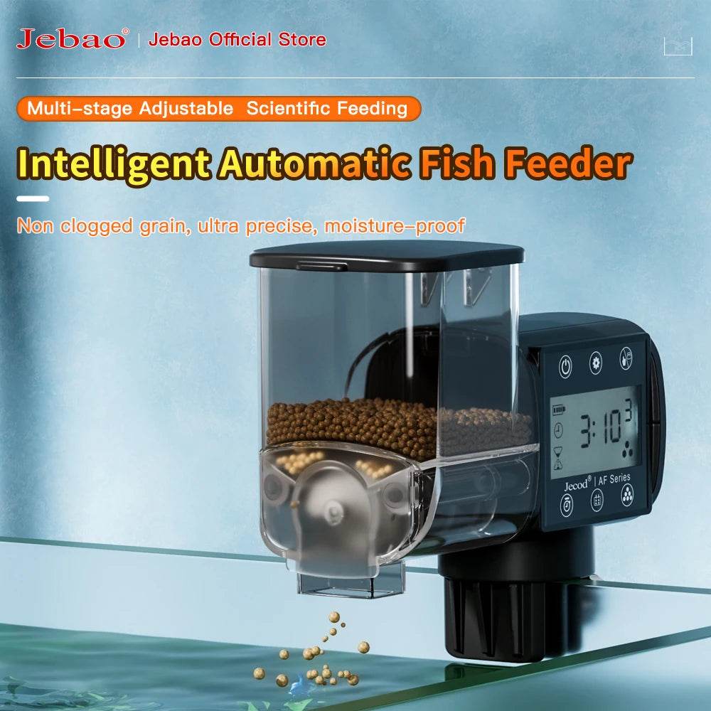 Jebao Jecod nouveau chargeur de réservoir de poissons d'aquarium mangeoire automatique intelligente synchronisation numérique Wifi télécommande sans fil alimentation des poissons - Animaleriex