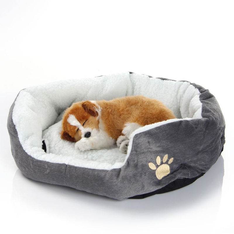 Canapé-lit pour animaux de compagnie, fournit de la chaleur pour petits chiens, matelas pour chat et chien, niche épaisse et lavable en peluche, fournitures pour animaux de compagnie - Animaleriex