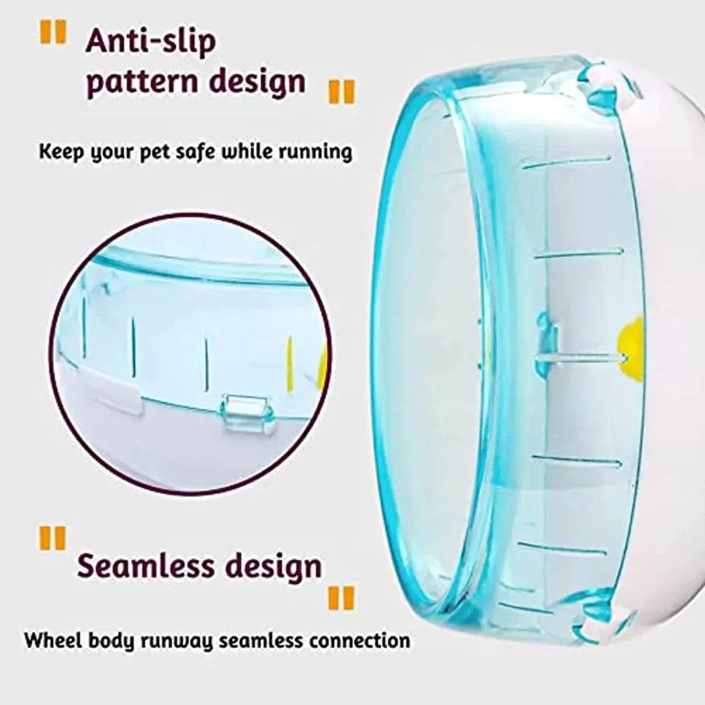 Hamster disque de course jouet Sport course silencieux Transparent petit animal de compagnie rotatif Jogging roue roue jouets animal de compagnie Hamster Cage fournitures - Animaleriex