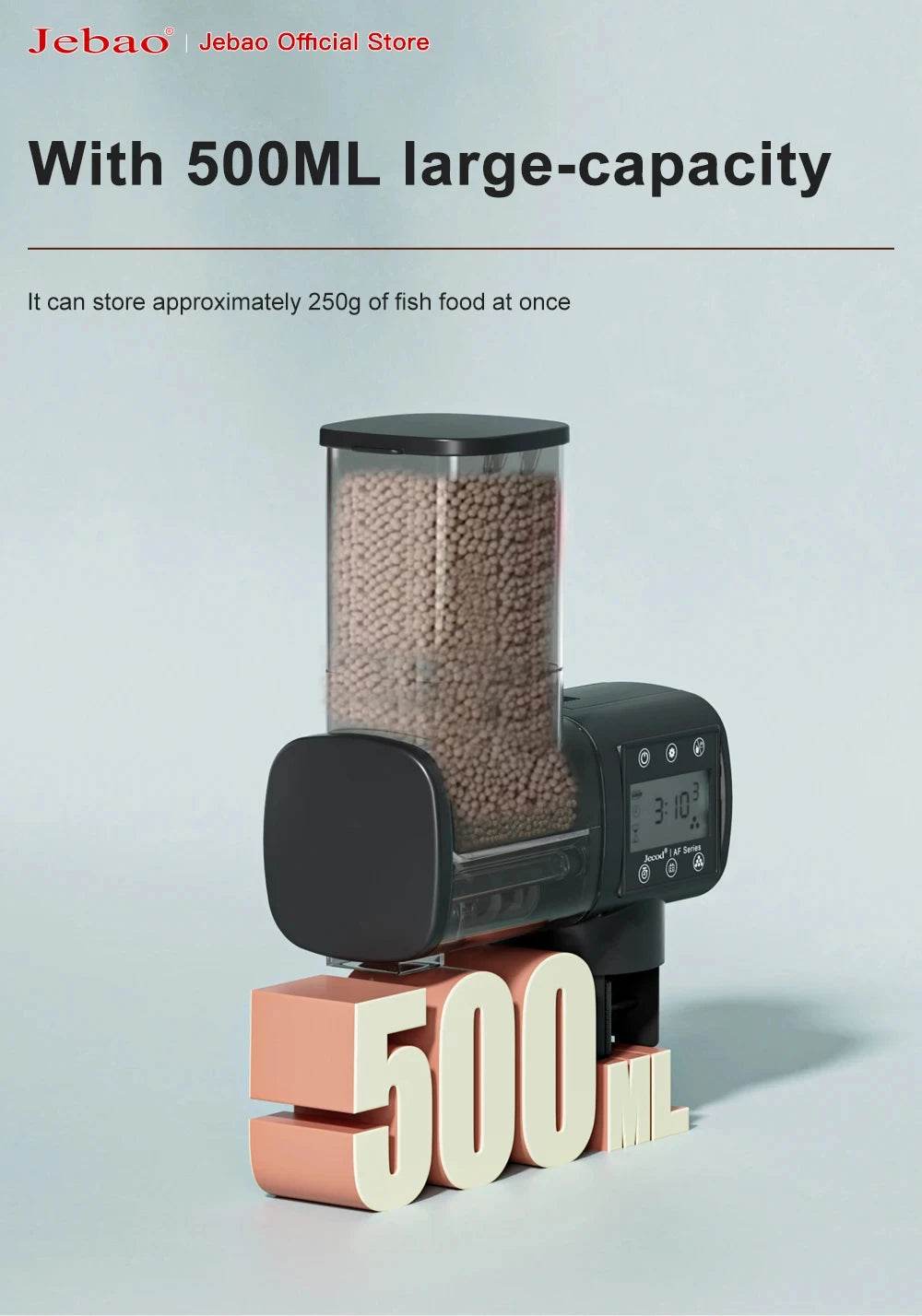 Jebao Jecod nouveau chargeur de réservoir de poissons d'aquarium mangeoire automatique intelligente synchronisation numérique Wifi télécommande sans fil alimentation des poissons - Animaleriex