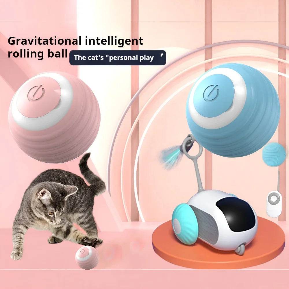 Balle Interactive pour chat, jouets intelligents pour animaux de compagnie, boule magique à roulement automatique d'intérieur, jouet interactif électronique, accessoires de jeu pour chat - Animaleriex