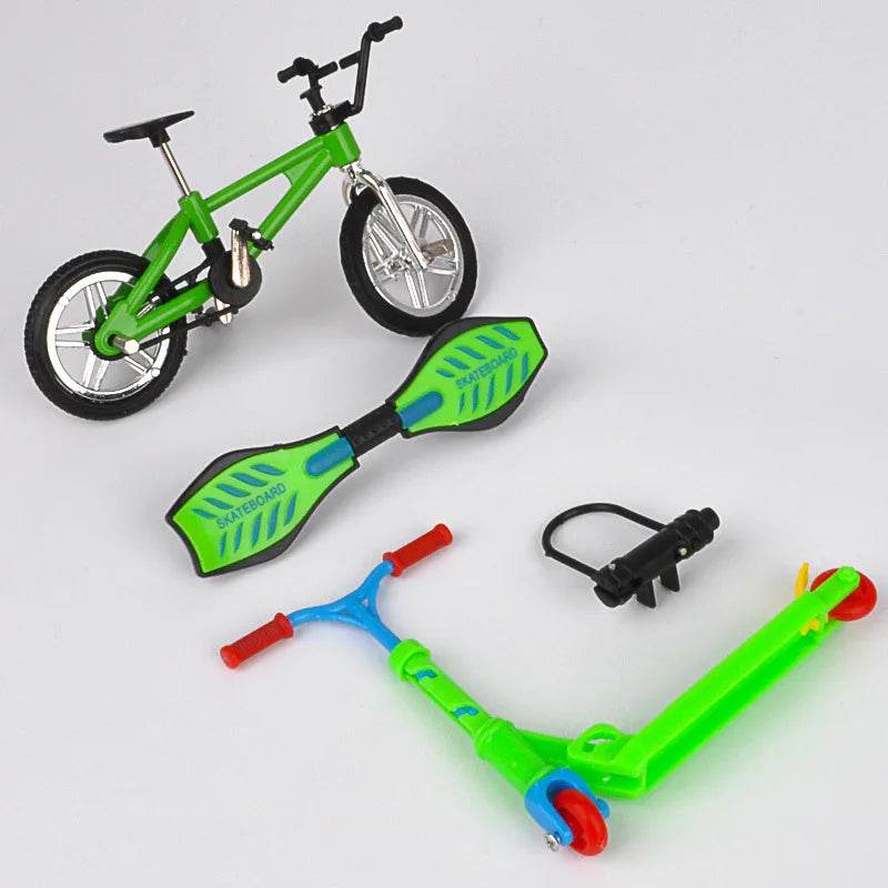 Mini trottinette à deux roues, 1 ensemble, jouets éducatifs pour enfants, trottinette à doigts, vélo, Skateboard, cadeau d'anniversaire pour garçons - Animaleriex