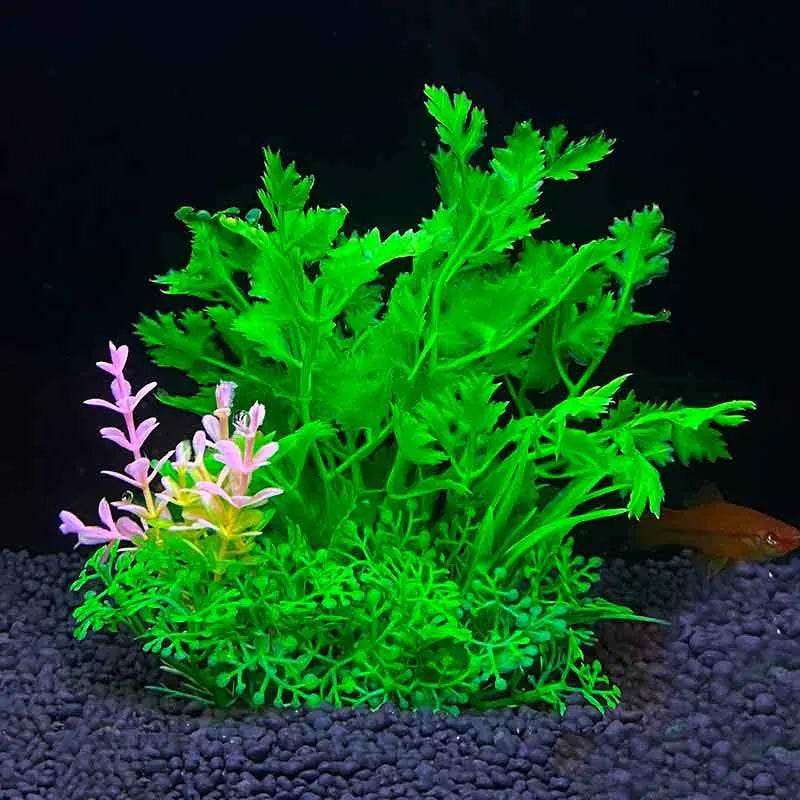Plantes artificielles sous-marines en plastique pour Aquarium, faux arbuste aquatique, visualisation d'herbe verte, décoration de Simulation - Animaleriex