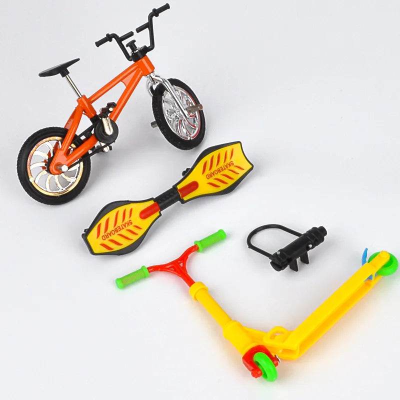 Mini trottinette à deux roues, 1 ensemble, jouets éducatifs pour enfants, trottinette à doigts, vélo, Skateboard, cadeau d'anniversaire pour garçons - Animaleriex