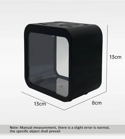 Transparent petit Aquarium créatif lumière LED Aquarium poissons blocs de construction isolé boîte réservoir pour reproduire l'alimentation Betta poisson rouge - Animaleriex