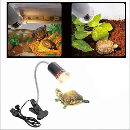 Ampoule halogène 50 W incluse, lampe chauffante pour reptiles, col de cygne réglable, lampes chauffantes pour réservoir d'aquarium, tortue, lézard, serpent, Terrarium - Animaleriex