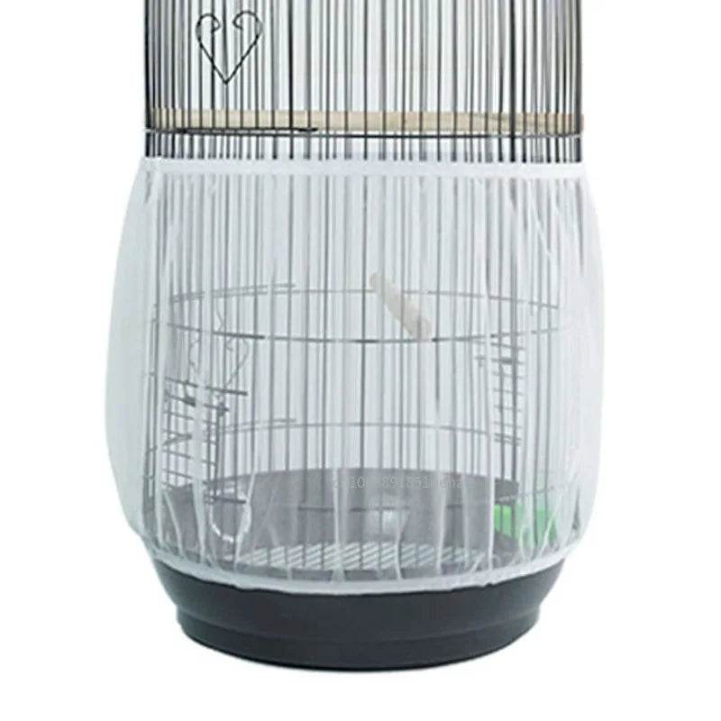 Couverture de cage à oiseaux en maille de Nylon, couverture pour perroquet, blocage de la poussière, tissu respirant, capuche de protection en maille, nettoyage facile, accessoires de Cage - Animaleriex