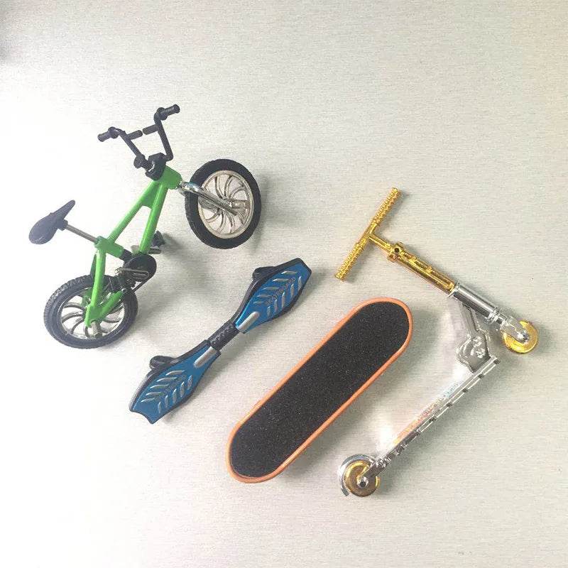 Mini trottinette à deux roues, 1 ensemble, jouets éducatifs pour enfants, trottinette à doigts, vélo, Skateboard, cadeau d'anniversaire pour garçons - Animaleriex