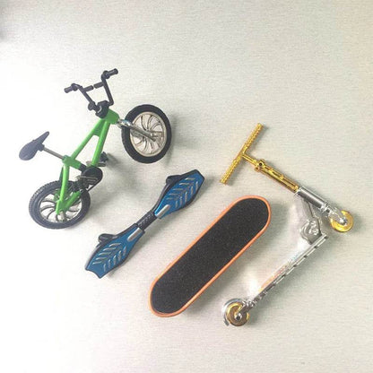 Mini trottinette à deux roues, 1 ensemble, jouets éducatifs pour enfants, trottinette à doigts, vélo, Skateboard, cadeau d'anniversaire pour garçons - Animaleriex