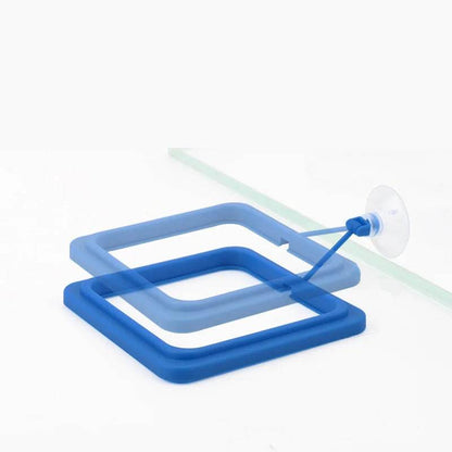Anneau d'alimentation flottant pour poissons, Station d'aquarium à cercle carré avec ventouse, distributeur de nourriture facile, conception peu encombrante - Animaleriex