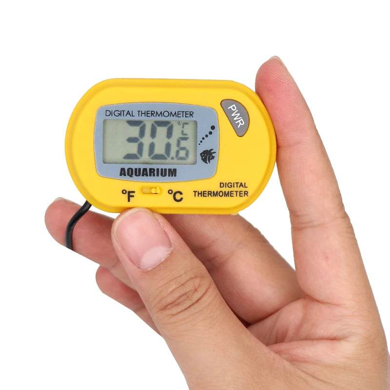 Thermomètre numérique LCD pour Aquarium, compteur de température et d'eau, détecteur de température, alarme de poisson, fournitures pour animaux de compagnie, outil aquatique - Animaleriex