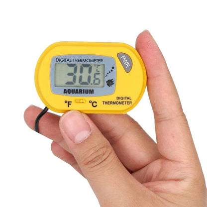 Thermomètre numérique LCD pour Aquarium, compteur de température et d'eau, détecteur de température, alarme de poisson, fournitures pour animaux de compagnie, outil aquatique - Animaleriex