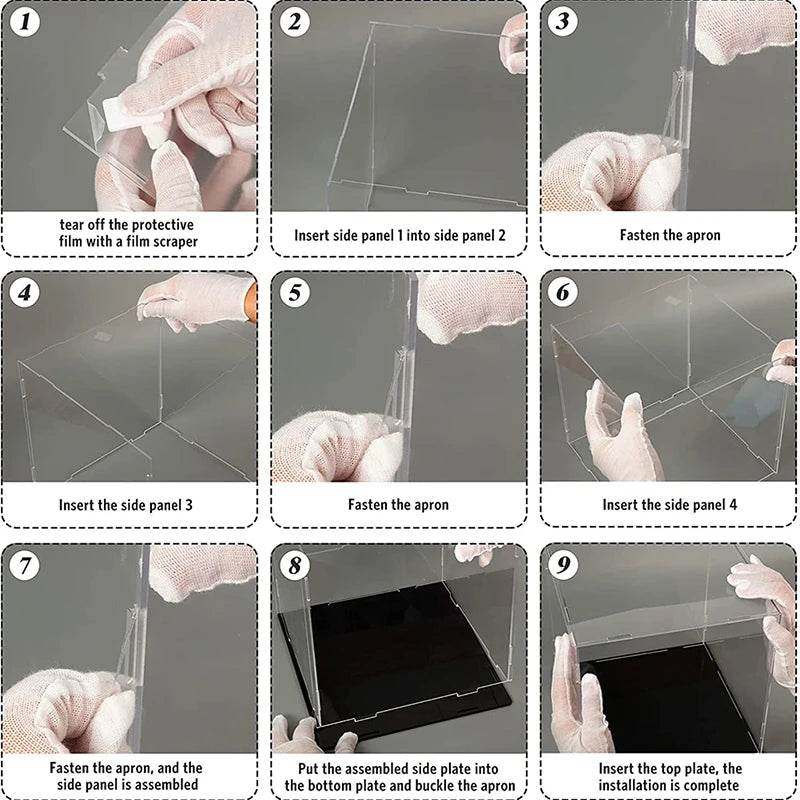 Présentoir en acrylique transparent, anti-poussière, jouet, voiture, camions, fourgonnettes, boîte de modèle, Collection, rangement, comptoir, boîte d'exposition - Animaleriex