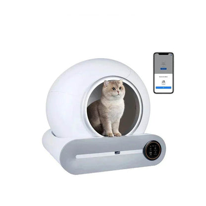 Tonepie Smart Automatique Chat Toilettes Autonettoyantes Toilettes Pour Animaux De Compagnie Entièrement Fermées Versions Anglaises 65L - Animaleriex