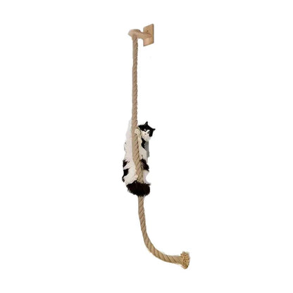Corde d'escalade murale pour chat, 1 pièce, pédales en bois massif et corde en Sisal, entraînement des chatons, meulage des griffes, meubles d'intérieur pour chat - Animaleriex