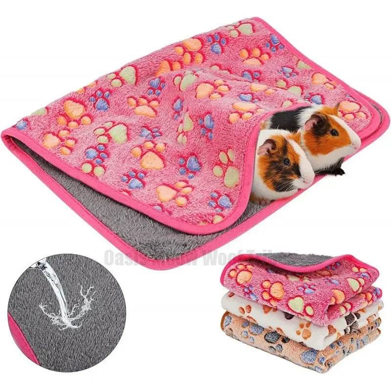 Tapis de sommeil doux pour Hamster, tapis de pipi pour animaux de compagnie, chiot, chaton, couverture de lit, cochon d'inde, tapis en peluche, lit pour petits animaux, lapin, Hamster - Animaleriex