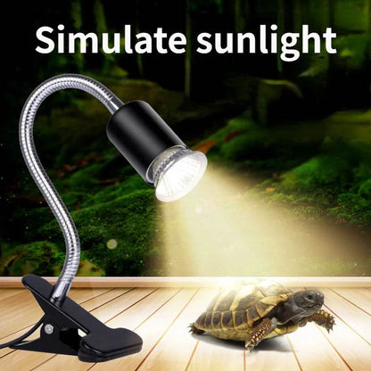 Ampoule halogène 50 W incluse, lampe chauffante pour reptiles, col de cygne réglable, lampes chauffantes pour réservoir d'aquarium, tortue, lézard, serpent, Terrarium - Animaleriex