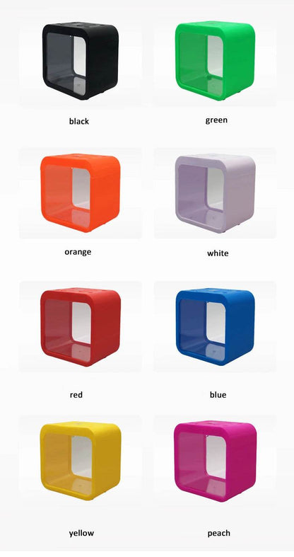 Transparent petit Aquarium créatif lumière LED Aquarium poissons blocs de construction isolé boîte réservoir pour reproduire l'alimentation Betta poisson rouge - Animaleriex