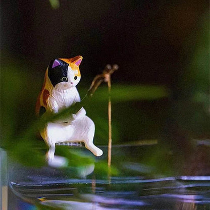 Décoration d'aquarium de pêche pour chat, 1 pièce, Statues d'aménagement paysager, affichage, décorations suspendues pour chat de pêche - Animaleriex