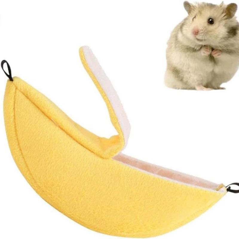 Banane Hamster lit maison hamac petit Animal chaud lit maison Cage nid Hamster accessoire pour Sugar Glider Hamster petit oiseau Animal de compagnie - Animaleriex