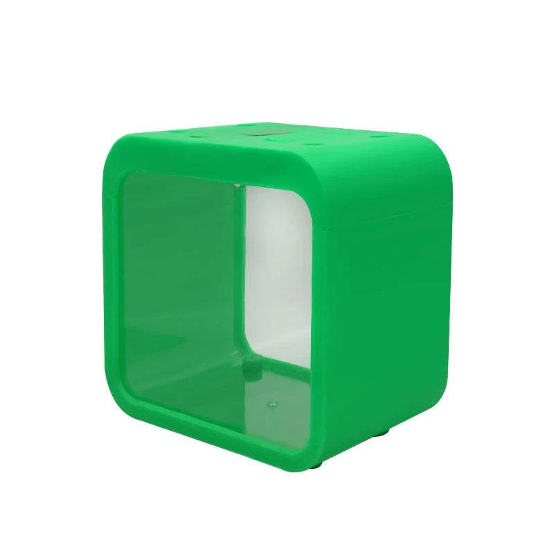 Transparent petit Aquarium créatif lumière LED Aquarium poissons blocs de construction isolé boîte réservoir pour reproduire l'alimentation Betta poisson rouge - Animaleriex