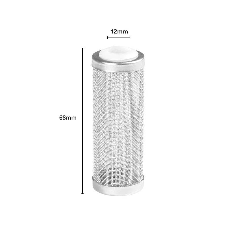 Filtre d'entrée d'aquarium 12/16mm, filet à mailles en acier inoxydable, accessoires de filtre de réservoir de poisson, filtre d'admission, couvercle de préfiltre - Animaleriex