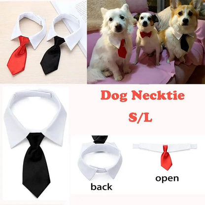 Cravate formelle pour chien et chat, nœud papillon de smoking, collier noir et rouge pour chien et chat, accessoires pour animaux de compagnie, pour mariage, vacances et cadeau de fête - Animaleriex