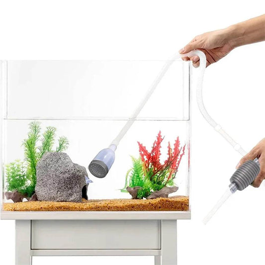 Siphon à changement d'eau pour Aquarium gris de qualité supérieure, tuyau mètre Flexible | Nettoyeur de gravier facile à utiliser - Animaleriex