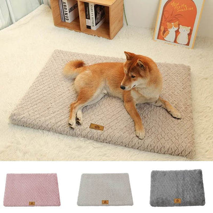 Lit pour animaux de compagnie en mousse à mémoire de forme, avec housse amovible en fausse fourrure lavable, lit orthopédique imperméable pour chien, caisse à fond antidérapant - Animaleriex