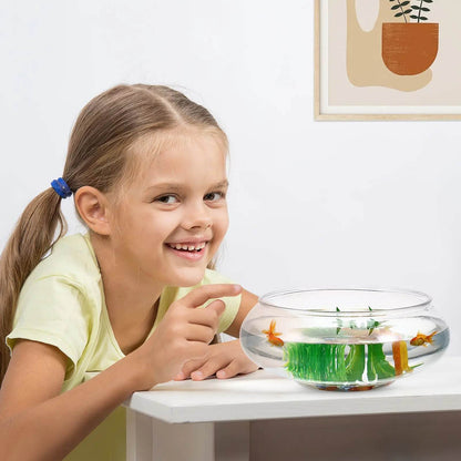 Réservoir de poisson Transparent en plastique, réservoir de poisson rouge Betta multifonction, récipient hydroponique, réservoir de bureau, décors de bureau et de maison - Animaleriex