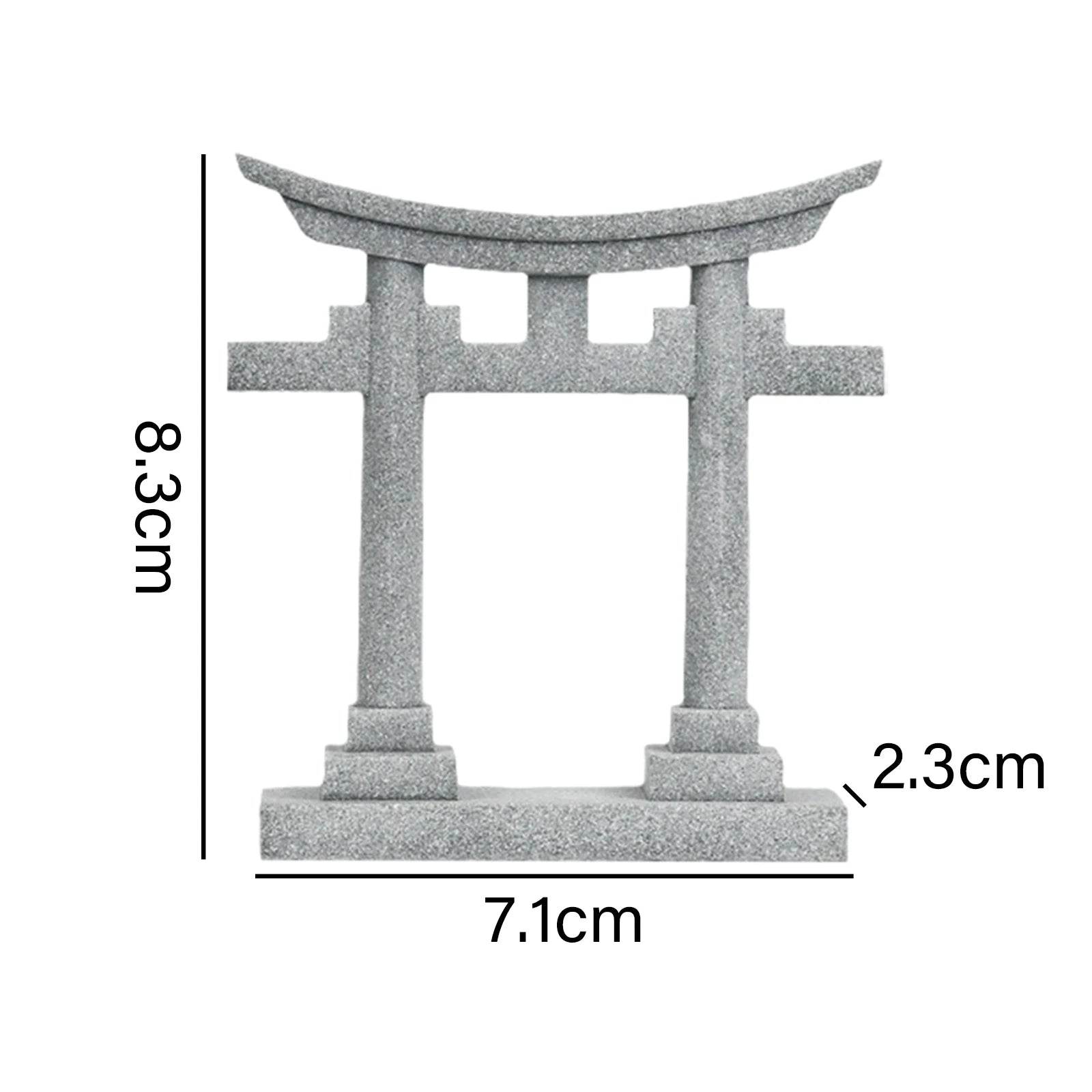 Statue Miniature de porte Torii japonaise, ornement de paysage, Imitation pierre pour décoration d'aquarium, accessoires d'aménagement paysager - Animaleriex