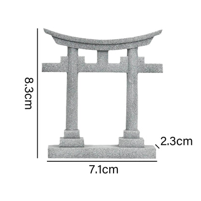 Statue Miniature de porte Torii japonaise, ornement de paysage, Imitation pierre pour décoration d'aquarium, accessoires d'aménagement paysager - Animaleriex