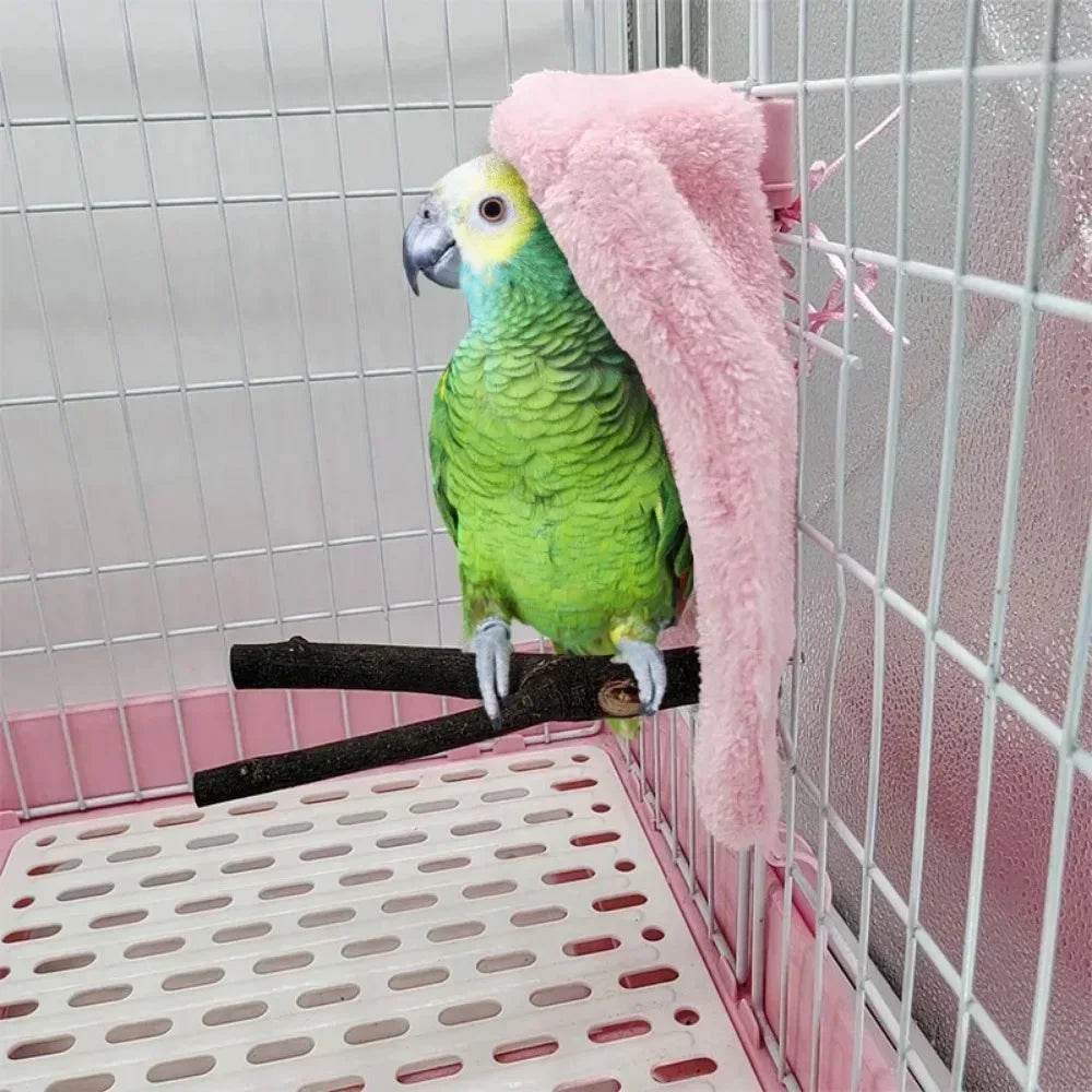 Hamac à oiseaux en peluche douce, coupe-vent d'hiver, Cage à perroquets, lit suspendu, grotte à perruches, tente de cachette, fournitures de nid d'oiseaux pour animaux de compagnie - Animaleriex