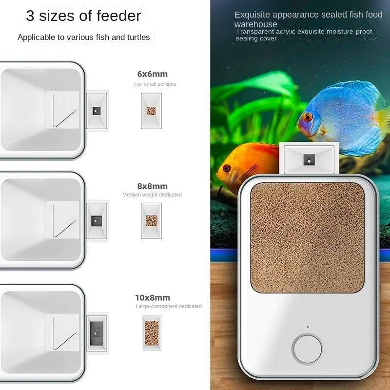 Alimentation automatique pour Aquarium, synchronisation/Wifi, sans fil, application pour téléphone Intelligent, haut-parleur Intelligent, télécommande vocale, alimentation des poissons - Animaleriex
