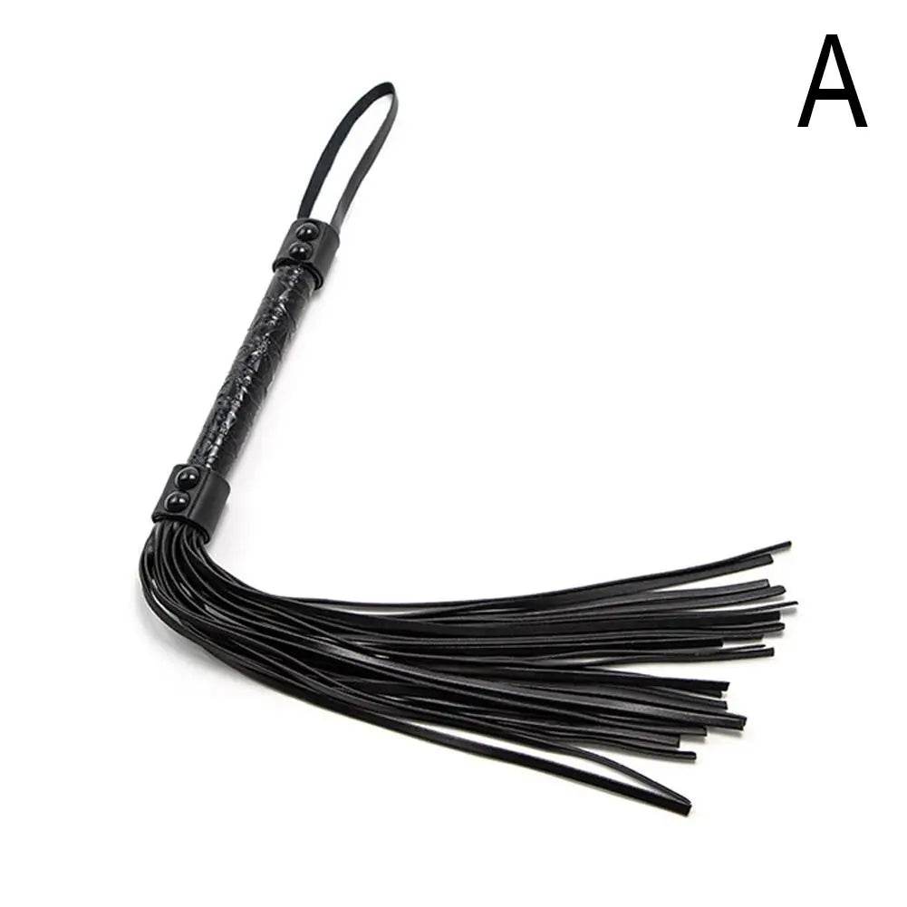 Fouet cheval en cuir PU antidérapant de 51cm, glands courts avec poignée, fouet équestre, enseignement et formation, équitation pour cheval - Animaleriex