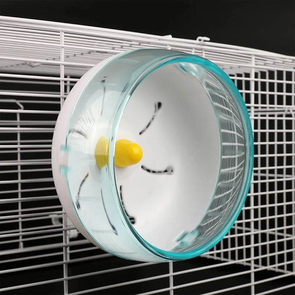 Hamster disque de course jouet Sport course silencieux Transparent petit animal de compagnie rotatif Jogging roue roue jouets animal de compagnie Hamster Cage fournitures - Animaleriex