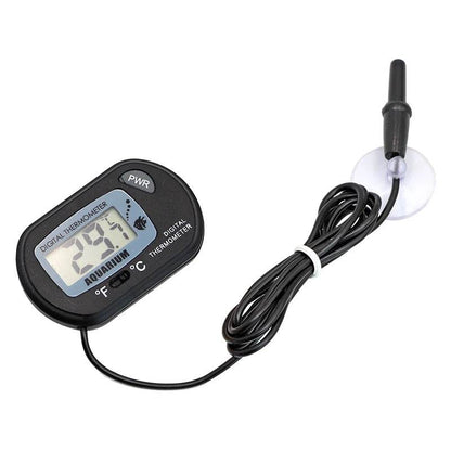 Thermomètre numérique LCD pour Aquarium, compteur de température et d'eau, détecteur de température, alarme de poisson, fournitures pour animaux de compagnie, outil aquatique - Animaleriex