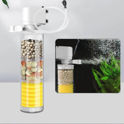 Filtre silencieux 220V 50Hz pour Aquarium, tortue, poisson, pompe à eau Submersible, Bio éponge, écumoire, fabricant de vagues, accessoires de filtres - Animaleriex