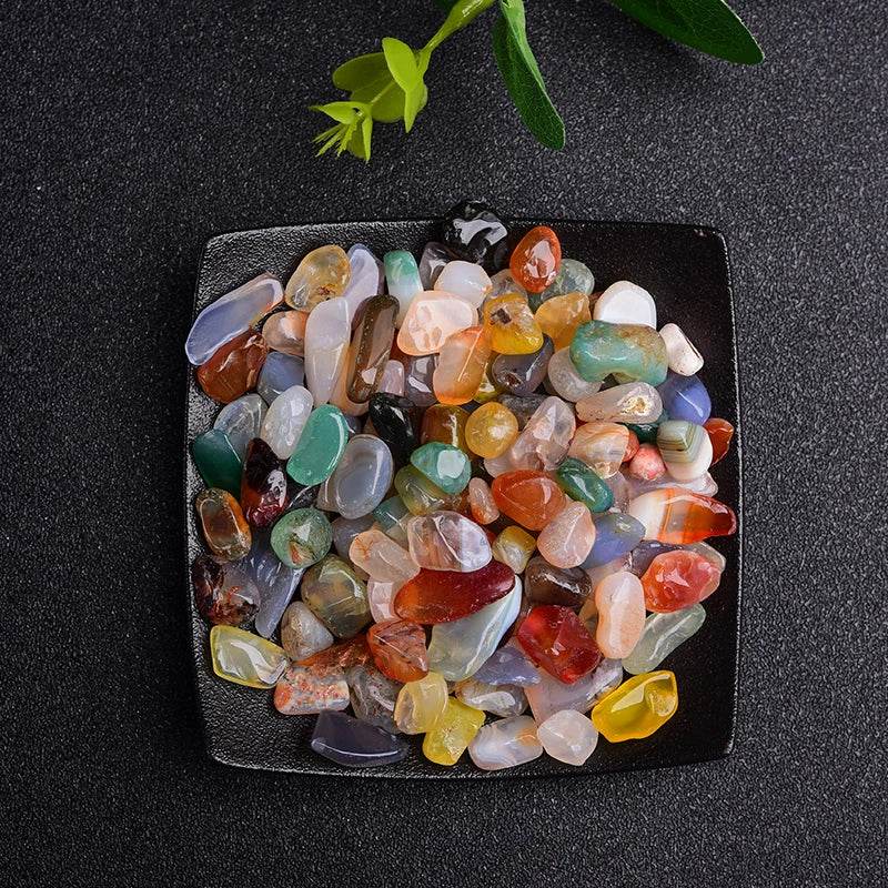 Pierres naturelles, cristaux de gravier, puces de Quartz, minéraux, guérison Reiki, Agates tombées, spécimen de pierres précieuses, décoration d'aquarium à domicile, 50/100g - Animaleriex