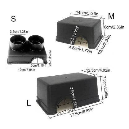 Boîte rectangulaire en plastique pour cacher les reptiles, en plastique noir, lézards, serpent, abri, maison, refuge pour petits animaux, Cage pour reptiles - Animaleriex