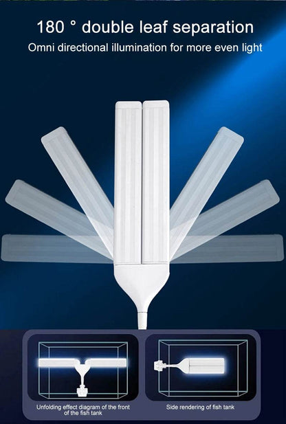 Lampe à pince Super brillante lumière LED d'aquarium pour plante aquatique grandir Aquarium lampe de synchronisation à spectre complet 220-240V 30 ~ 70CM 4W 8W 13W - Animaleriex