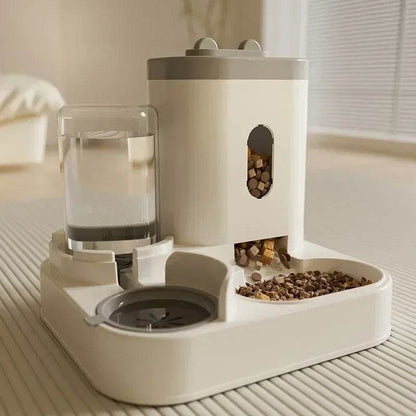 Mangeoire automatique chat chien bol de nourriture avec fontaine d'eau animal de compagnie grande capacité support surélevé bol pour chat abreuvoir accessoires - Animaleriex