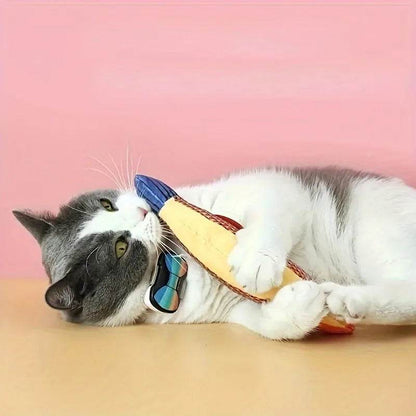 Jouet de Simulation 3D poisson herbe-aux-chats, jouet interactif en peluche pour chaton, morsure à mâcher, oreiller, fournitures pour animaux de compagnie - Animaleriex