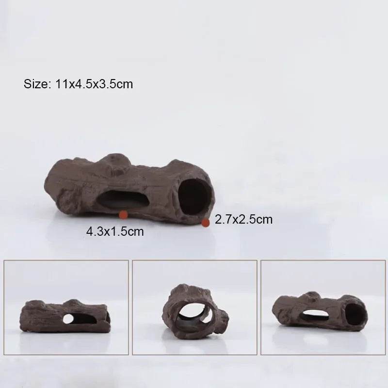 Décoration d'aquarium en céramique, abri pour poissons et crevettes, poterie, maison de Scorpion, Simulation de pierre, décor d'aquarium idéal - Animaleriex