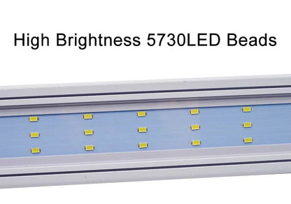 Lumière LED pour Aquarium Super mince Aquarium plante aquatique grandir éclairage étanche lumineux pince lampe bleu LED 18-72 cm pour plantes 220 v - Animaleriex