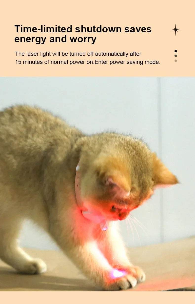 Collier de chat Laser taquin chat électrique USB chargement chaton automatique chats jouet intelligent Laser taquin chat jouet interactif 고양이 장난감 - Animaleriex