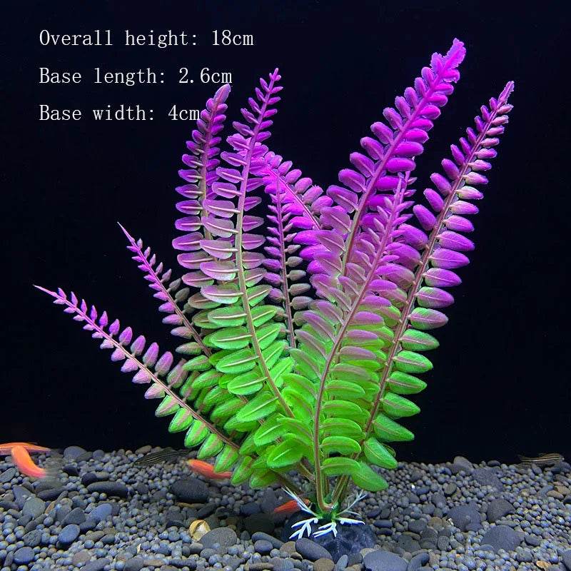 Plantes artificielles sous-marines en plastique pour Aquarium, faux arbuste aquatique, visualisation d'herbe verte, décoration de Simulation - Animaleriex